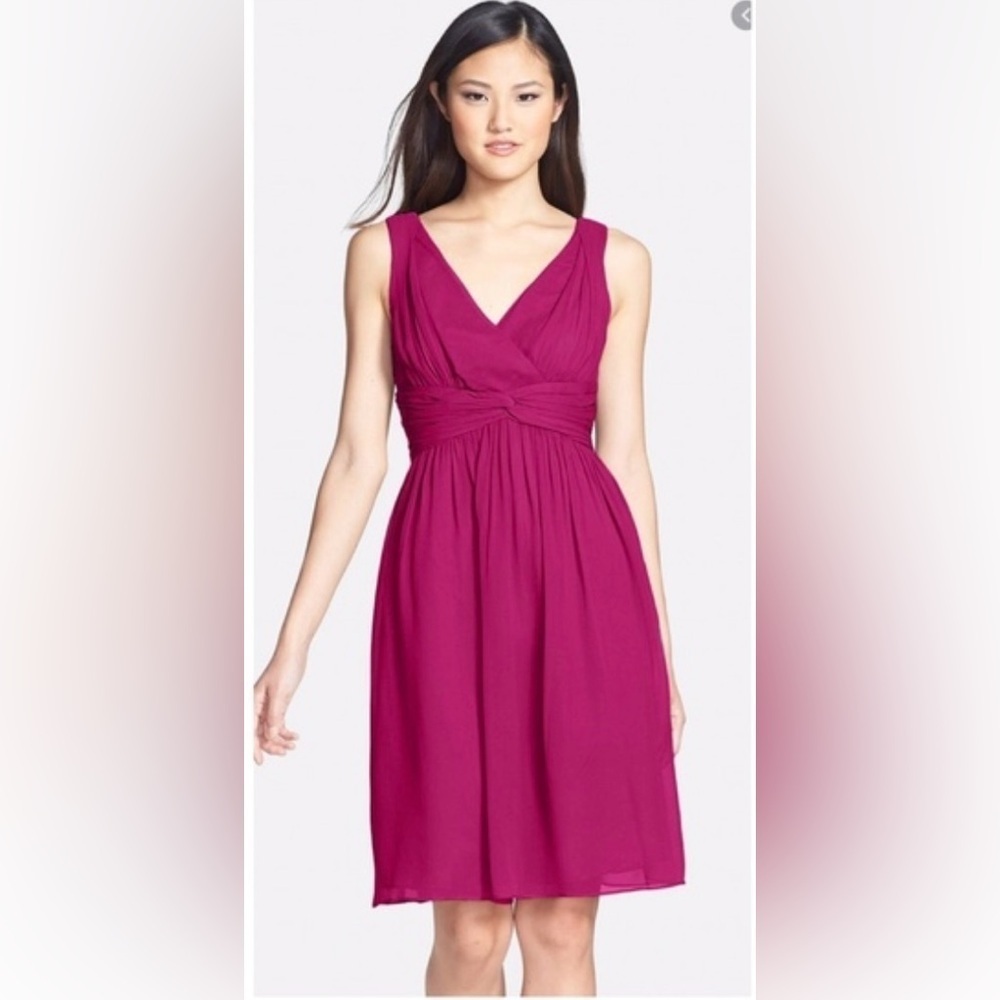 Donna Morgan Fuchsia Sleeveless Mini Dress